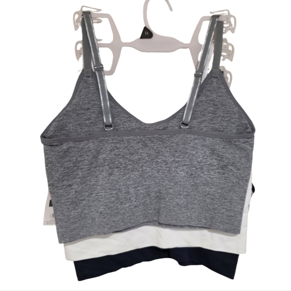 Laura‎ Ashley 3pk Active Athletic Lined Sports Bras Bralettes Plus Size 1x New - Picture 7 of 11